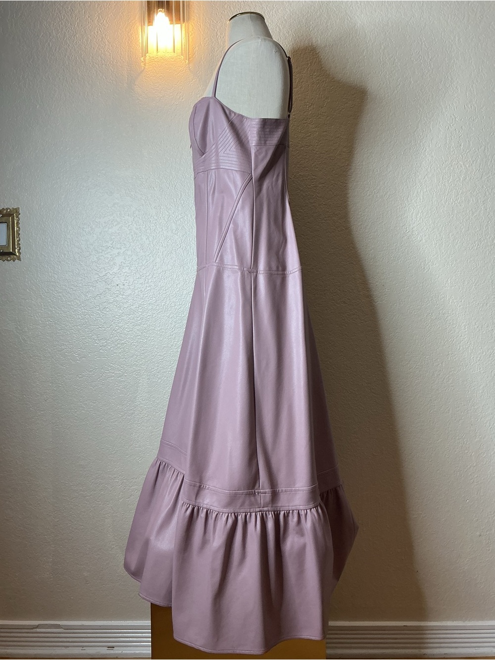 Anthropologie Dusty Lilac Maxi Dress with Front Zip - Picture 4 of 11